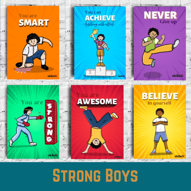 Strong Boys Poster Decor for Tween Boys Room